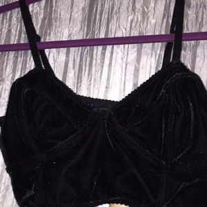 Black Velvet Bralette size M